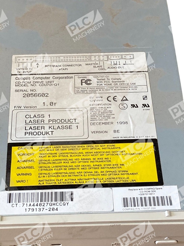 Compaq Computer Corporation ATAPI Interface CD-ROM Drive Unit CDU701-Q1