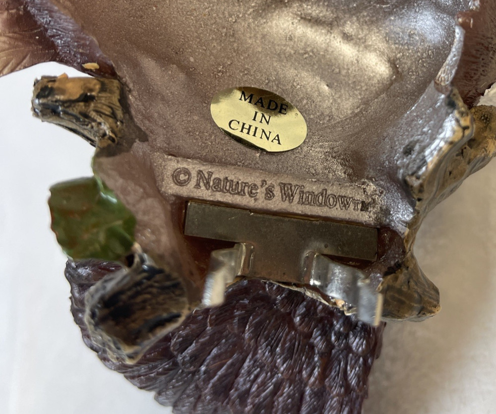 Nature’s Window Bald Eagle In Flight Resin Night Light Plug In 7” Wingspan