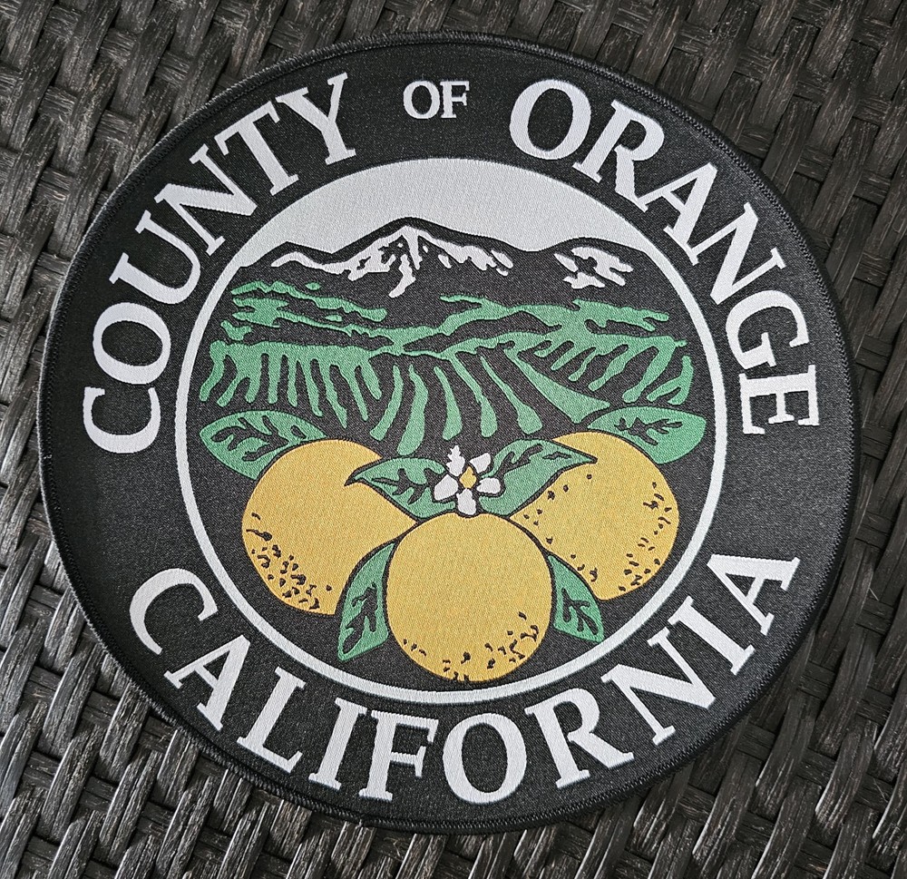 County of Orange Large Patch for Jackets or Backpacks 8" Diameter