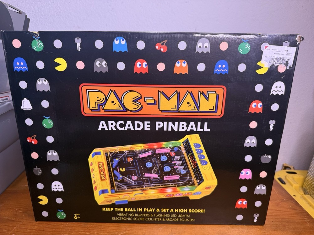 Electronic Arcade Pinball Pac-Man Edition Desktop Game Tested Fun