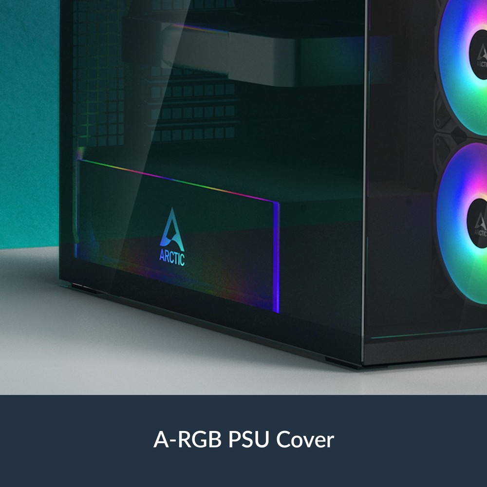 ARCTIC Xtender VG (Black) PC Case Vertical GPU Mount Panorama Glass Midi