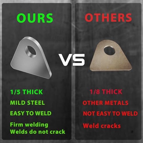 Weld on Tabs, Steel Shock Basic Weld Tab, Wide type 3/16" Thick Uncoated