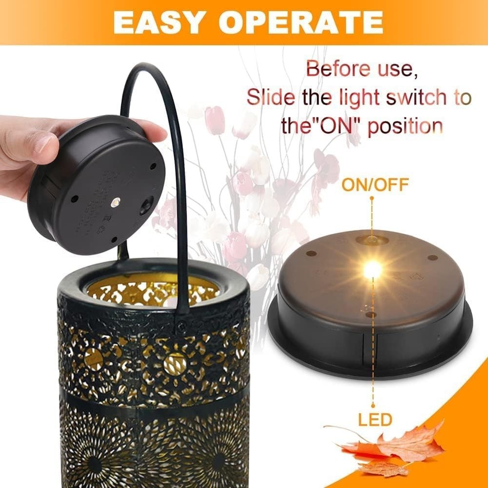 2 PCS Upgraded Solar Light Replacement Top for Outdoor Hanging Black