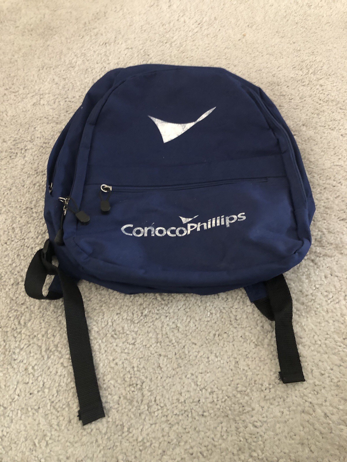 Vintage Conoco Phillips Employee Corporate Blue Backpack Oil & Gas Drilling Read