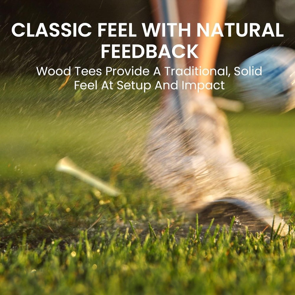 Eco-Friendly Bamboo Golf Tees - Available in Bulk 1000 Count for Performance