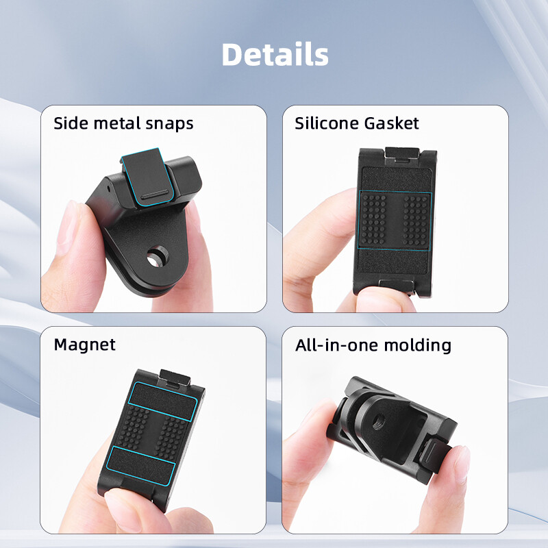 Accessories For DJI Action 3/4 Camera Magnetic Quick Release Mount Base Black