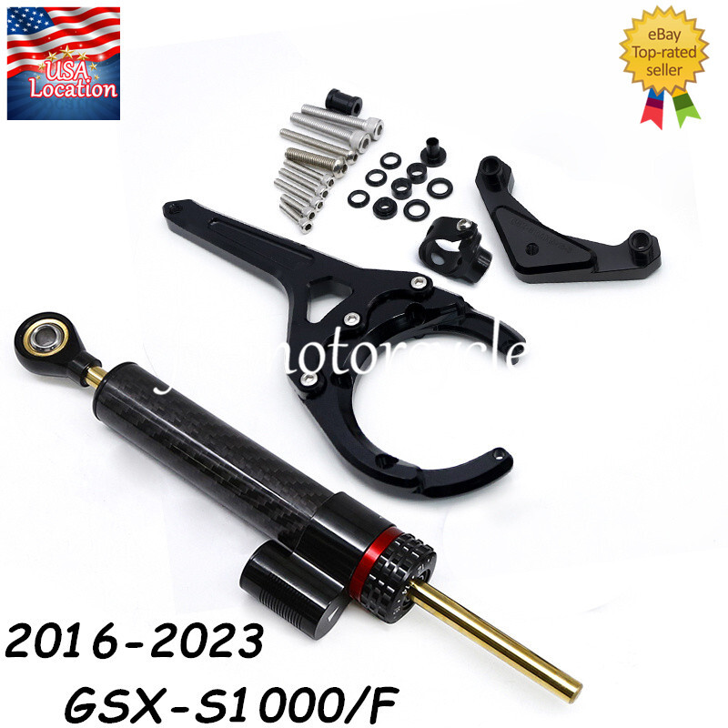 For Suzuki GSX-S1000 GSXS1000F 2016-2024 Carbon Steering Damper Bracket Mounting
