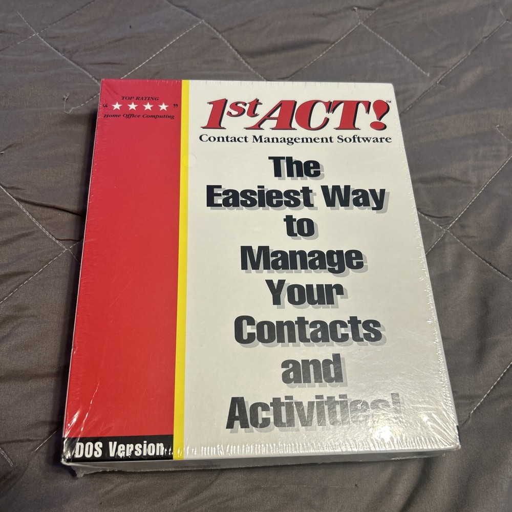 1st Act Contact Management Software Dos Version 1991  Brand New