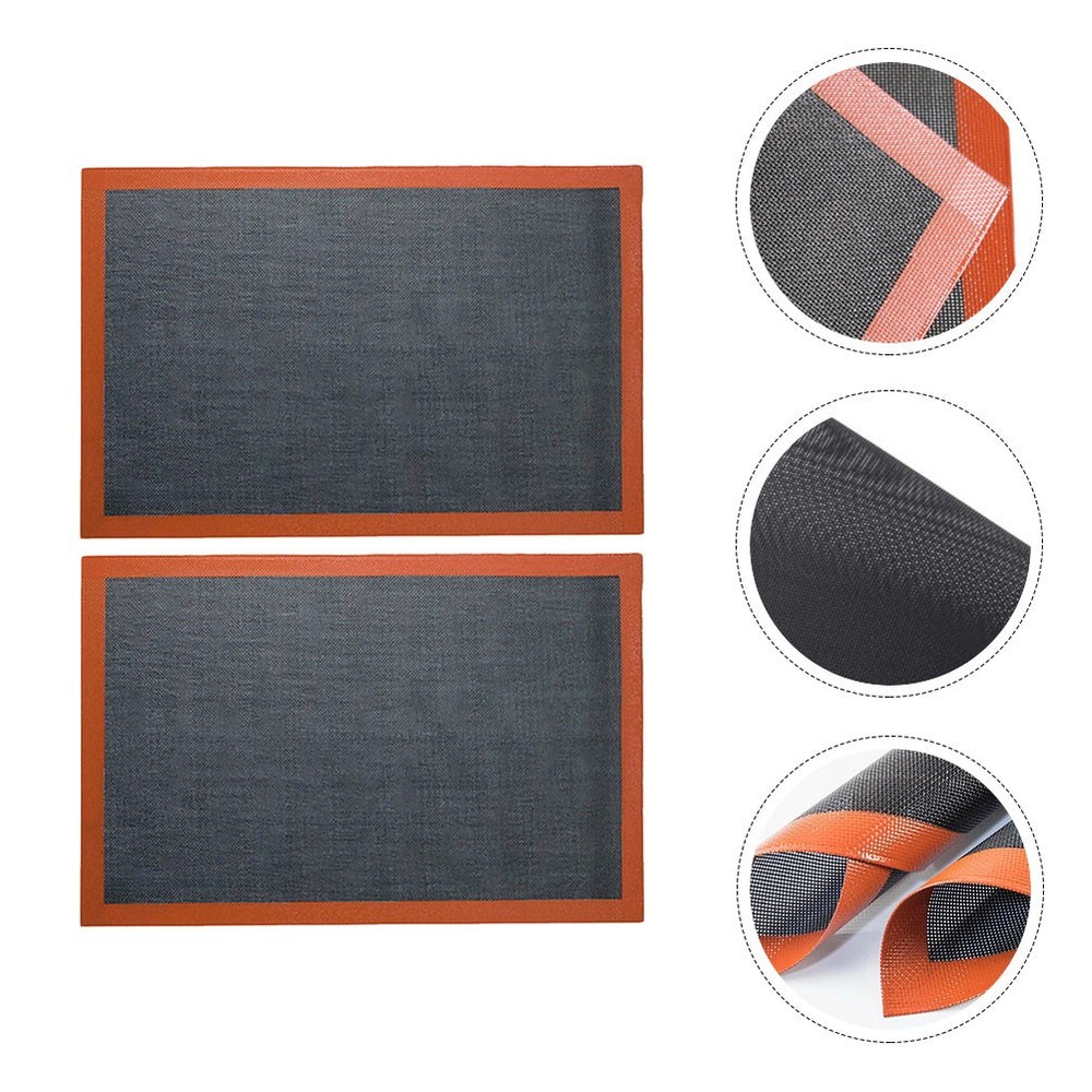 2 Pcs Baking Tray Protective Pad Bakeware Mats Silicone for Oven