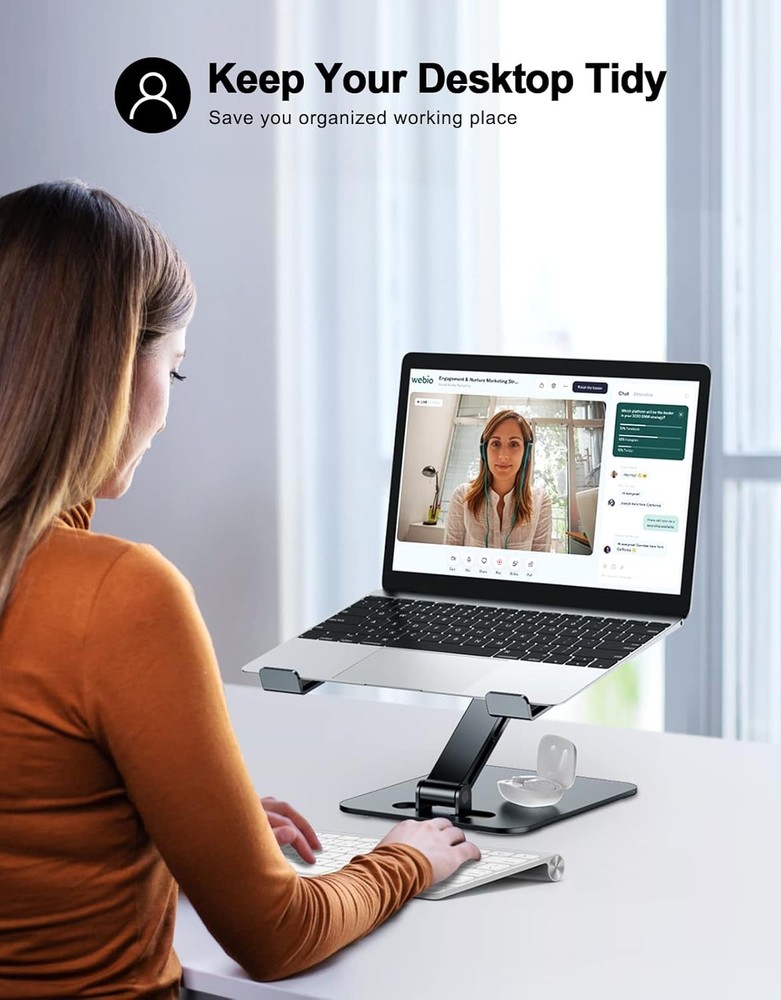 Foldable Laptop Stand, Height Adjustable Ergonomic Computer Stand for Gray