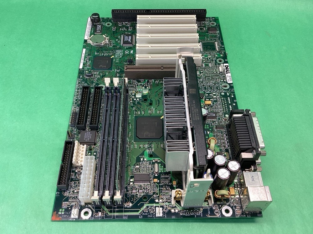 Vintage Dell Motherboard E139761 + Pentium III 3 CPU Processor + RAM - UNTESTED