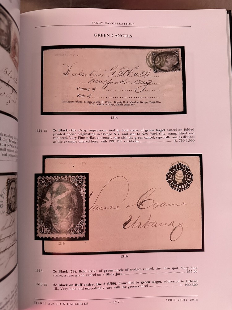 The Bernard Faust Collection of the US 1863-68 Black Jack +2 more BJ auctions