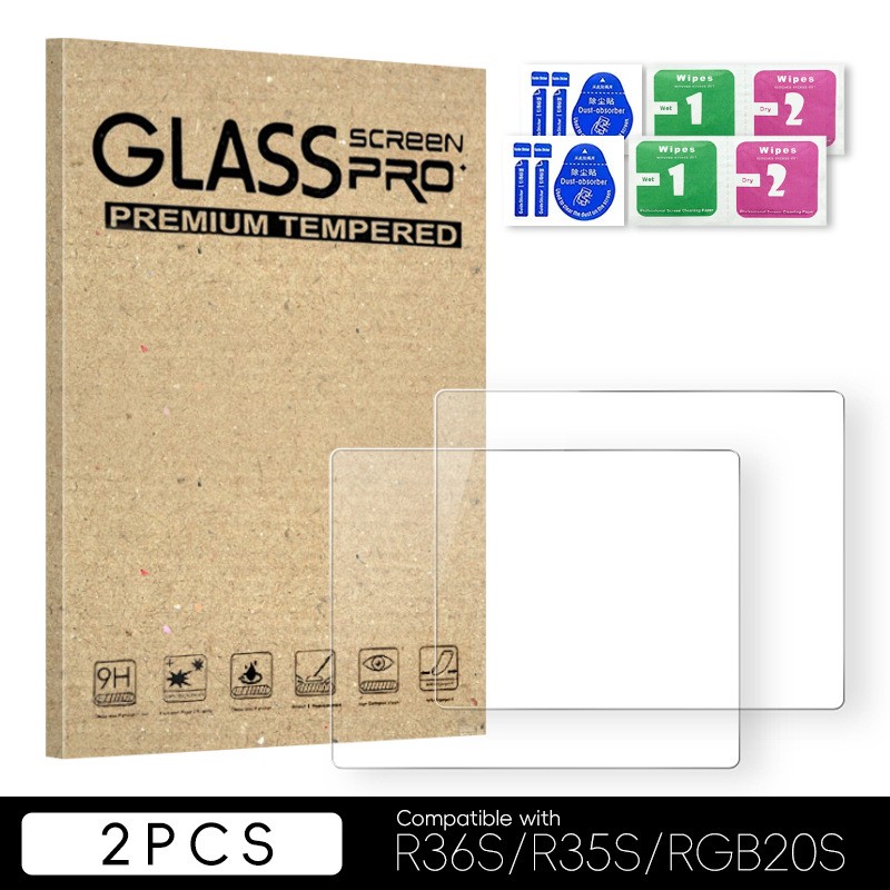 HD Tempered Glass Screen Protector for R36S 3.5" Handheld Game Console