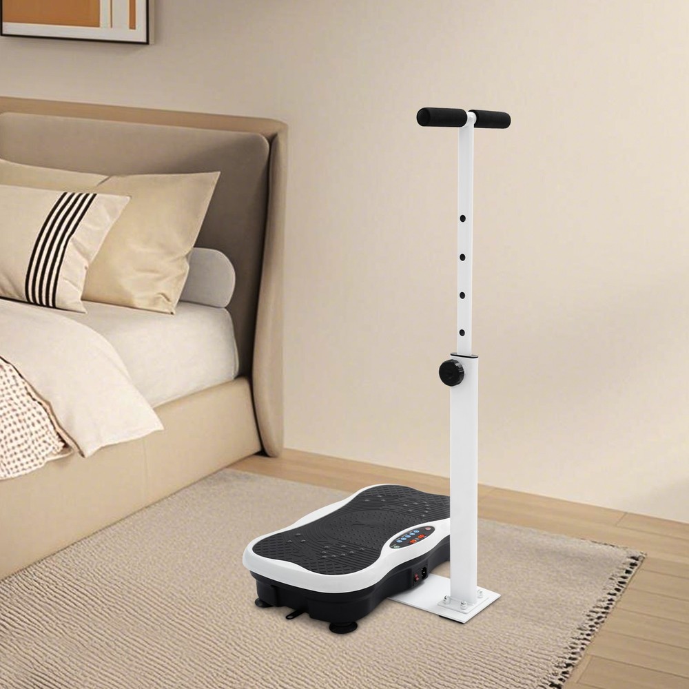 Vibration Plate Exercise Machine with Adjustable Handle and Remote Control
