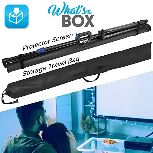 PYLE PROJECTOR SCREEN WITH STAND - 100-INCH FLOOR STANDING - Scratch & Dent