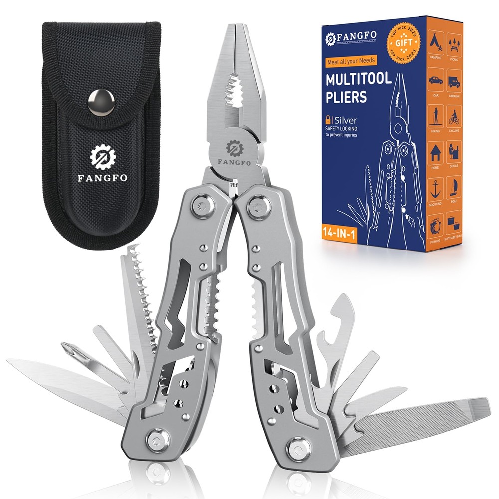 14in1 Multitool Plierspremium Portable Multi Tool with Safety Locking Professi
