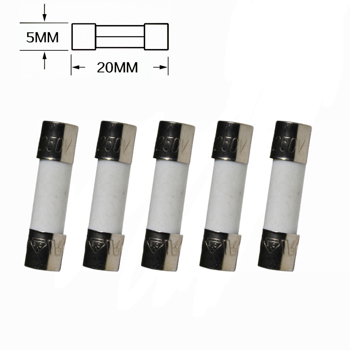 10Pcs 250V 10A F10AL250V 10 amp Fast Blow Acting Quick Ceramic Fuses 5x20mm