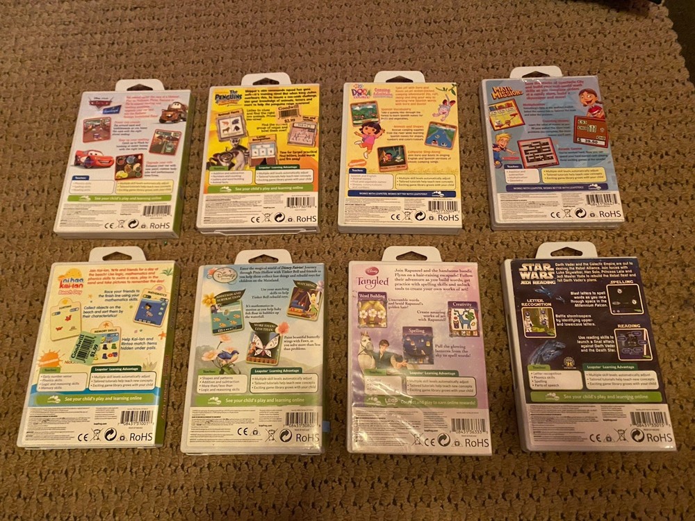 Leapster Leapfrog Learning Game Collection X 8