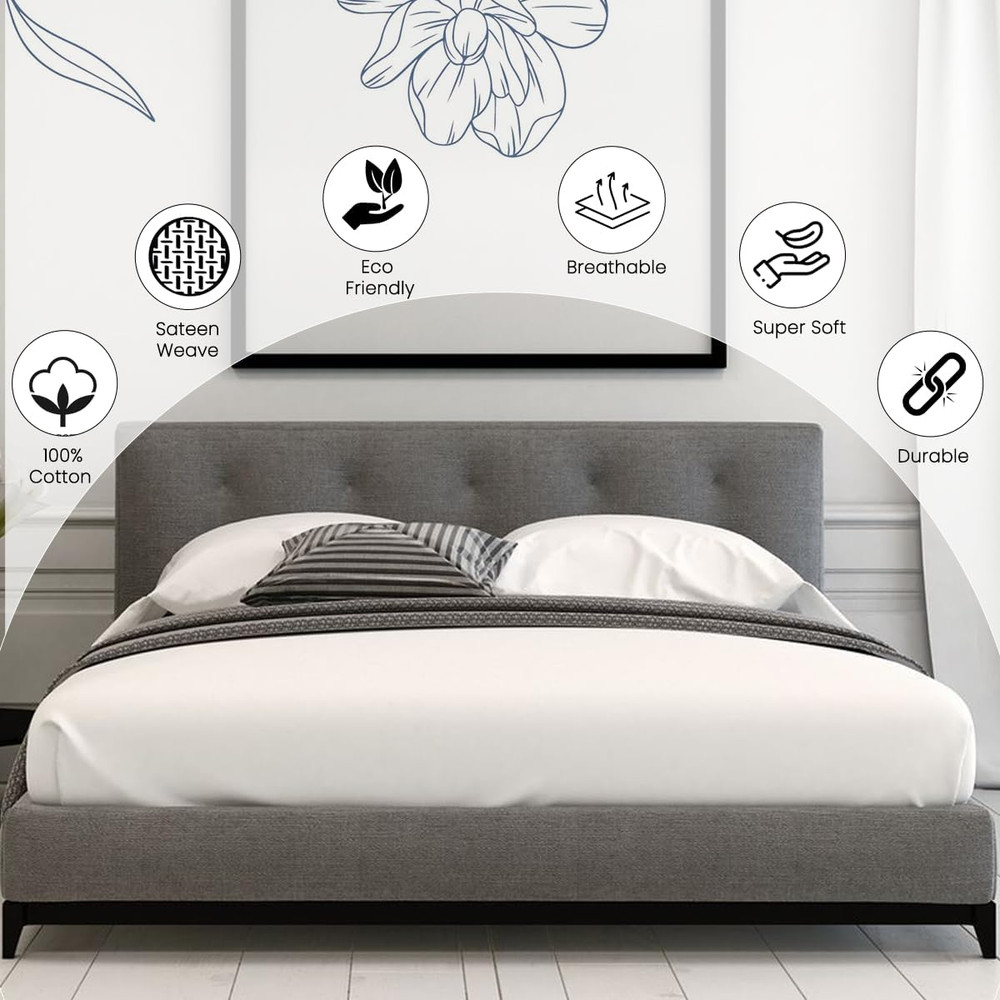 Luxury 1000 Thread Count King Size Egyptian Cotton Sheets Set - Blush