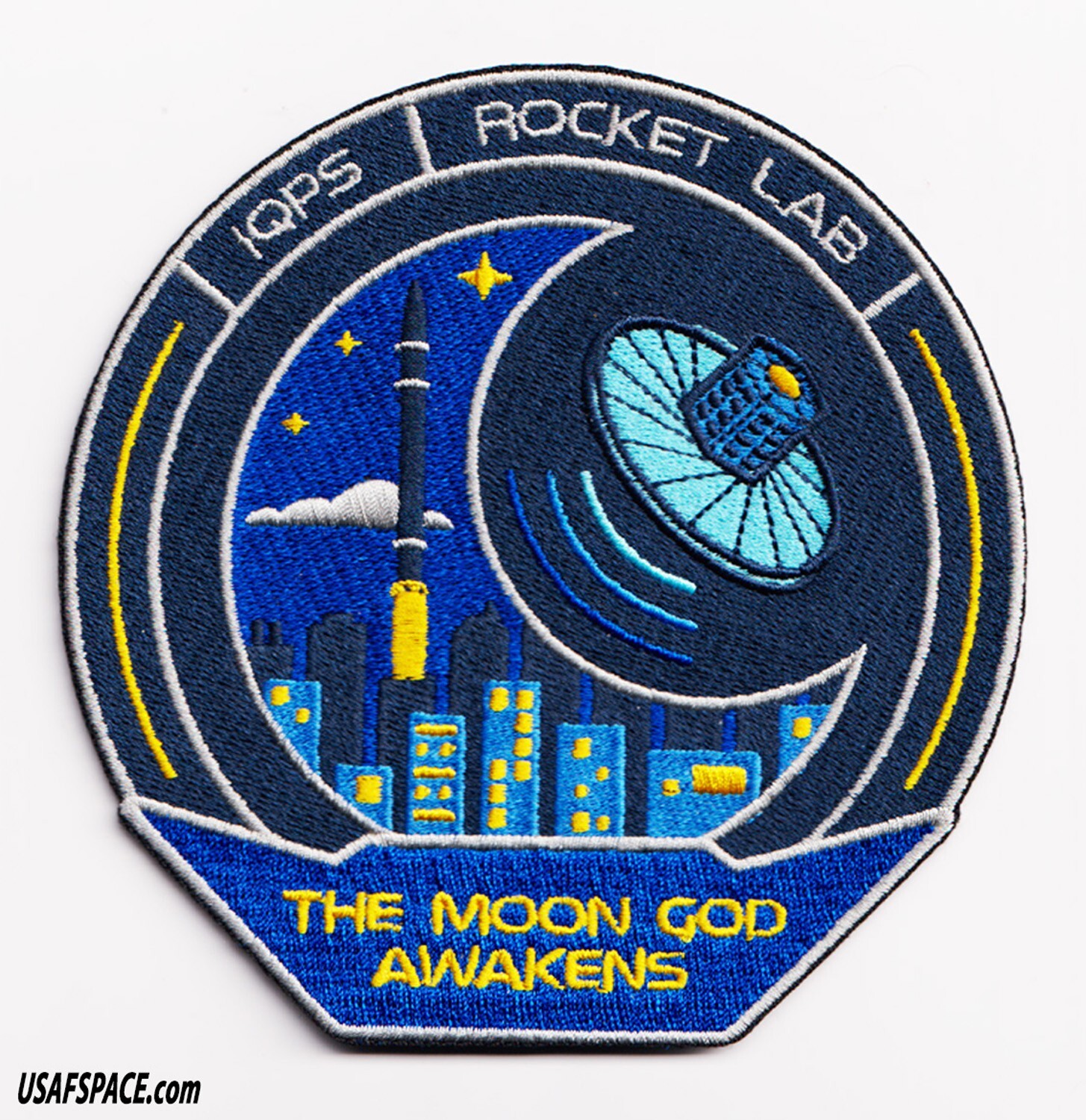 ROCKET LAB 42- THE MOON GOD AWAKENS-ELECTRON-iQPS’s QPS-SAR-5- Mission PATCH