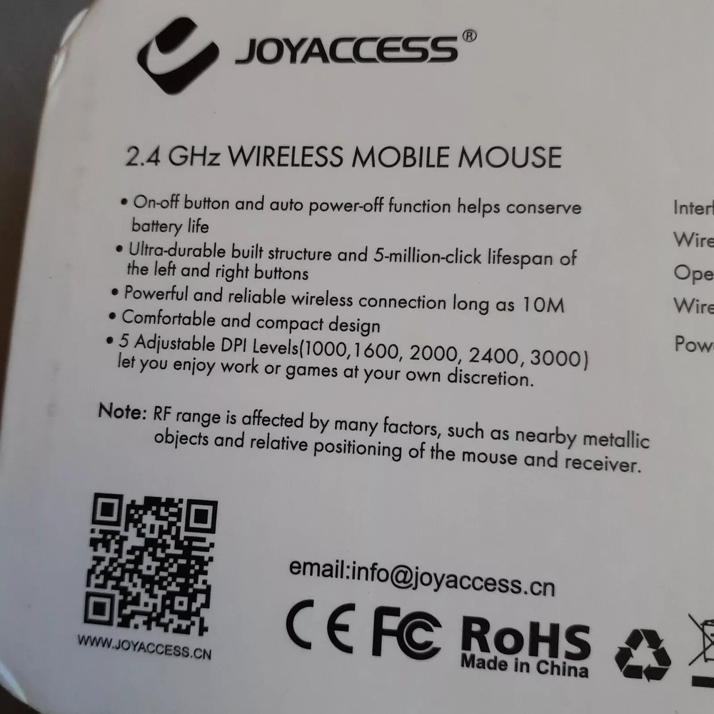 Joyaccess 2.4GHz Wireless Mobile Mouse