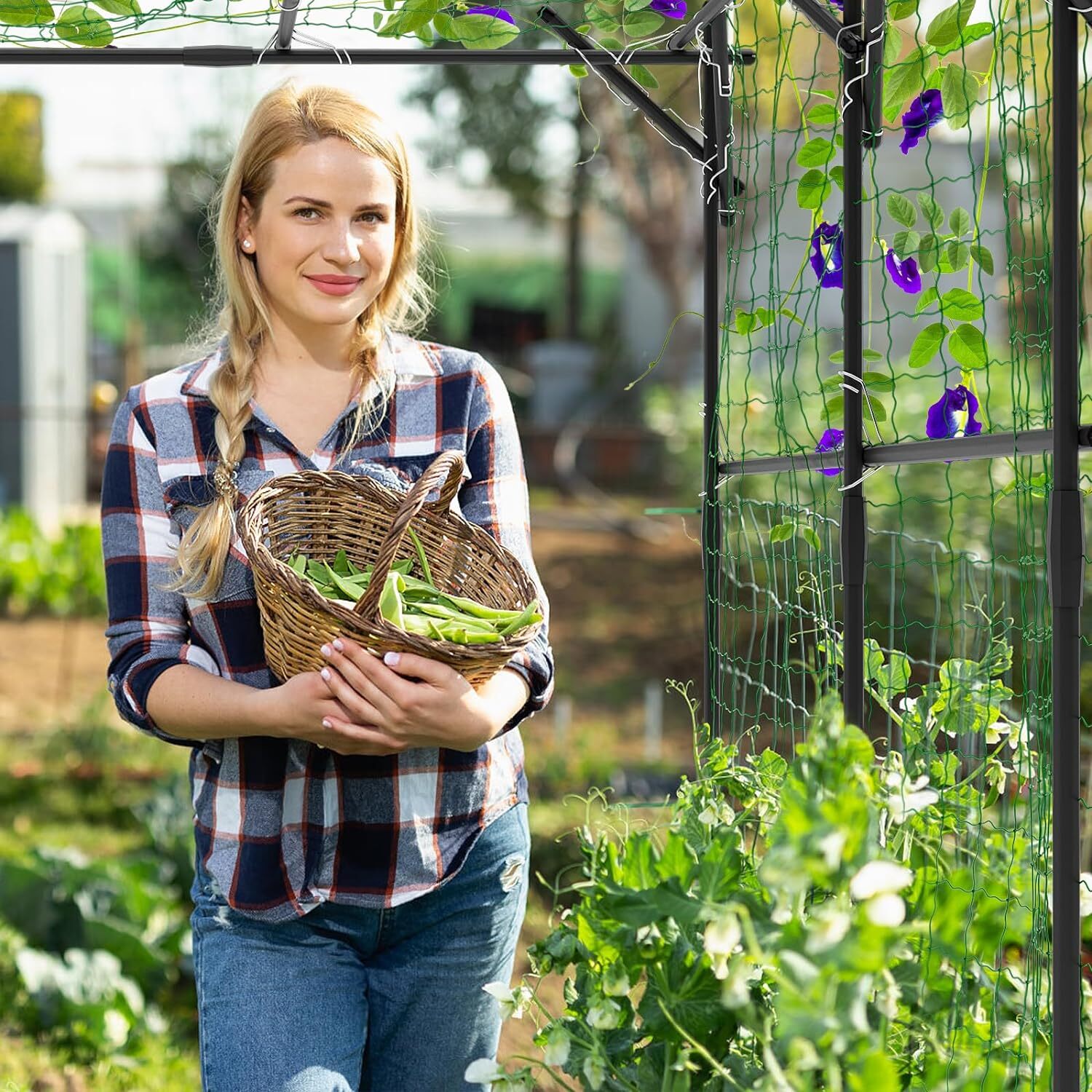 NAIZEA Trellis for Garden Vegetable Trellis Garden Arch Trellis for Climbing