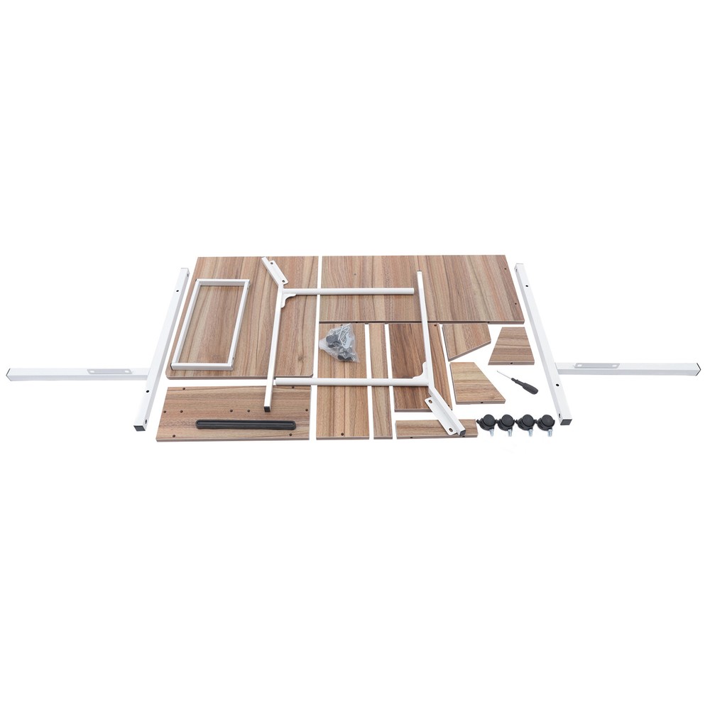 Height Adjustable Laptop Desk Rolling Bedside Table Computer Over Bed Standing