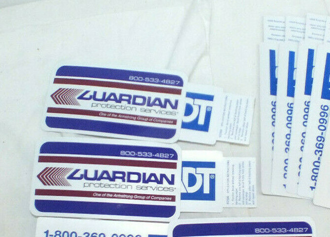 10 Pack Nationally Recognized window alarm system 2 sided Sticker