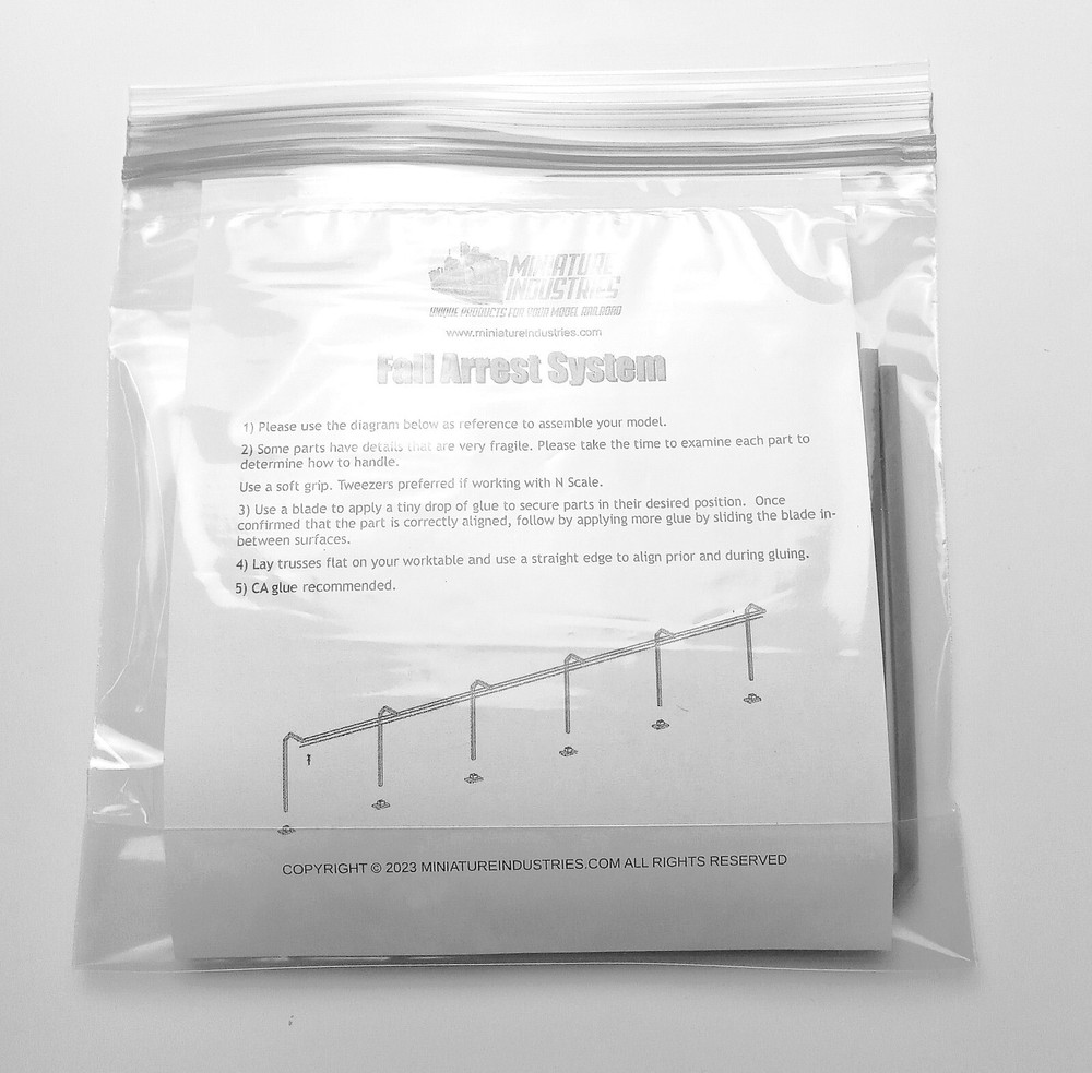 N Scale Fall Arrest System Kit for Grain Elevator Structures 1:160