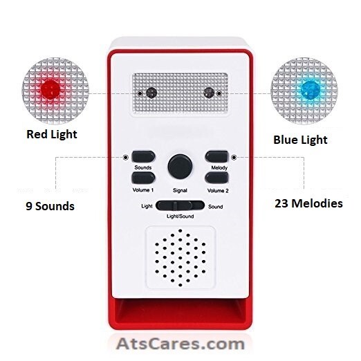 2 Button Elderly Caregiver Panic Putton - Alert System 600' Range - Waterproof