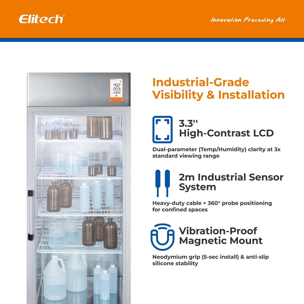 Elitech Bluetooth Thermometer Data Logger Temperature with Shadow Data 100000...