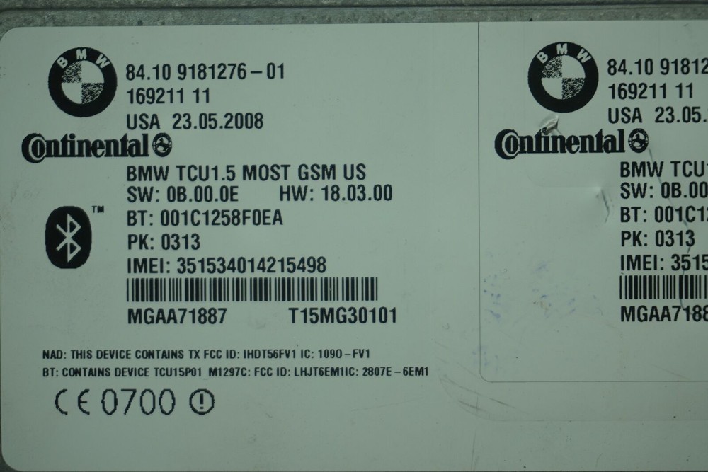 BMW X5 X6 TELEMATIC CONTROL UNIT E70 E71 84109181276 OEM