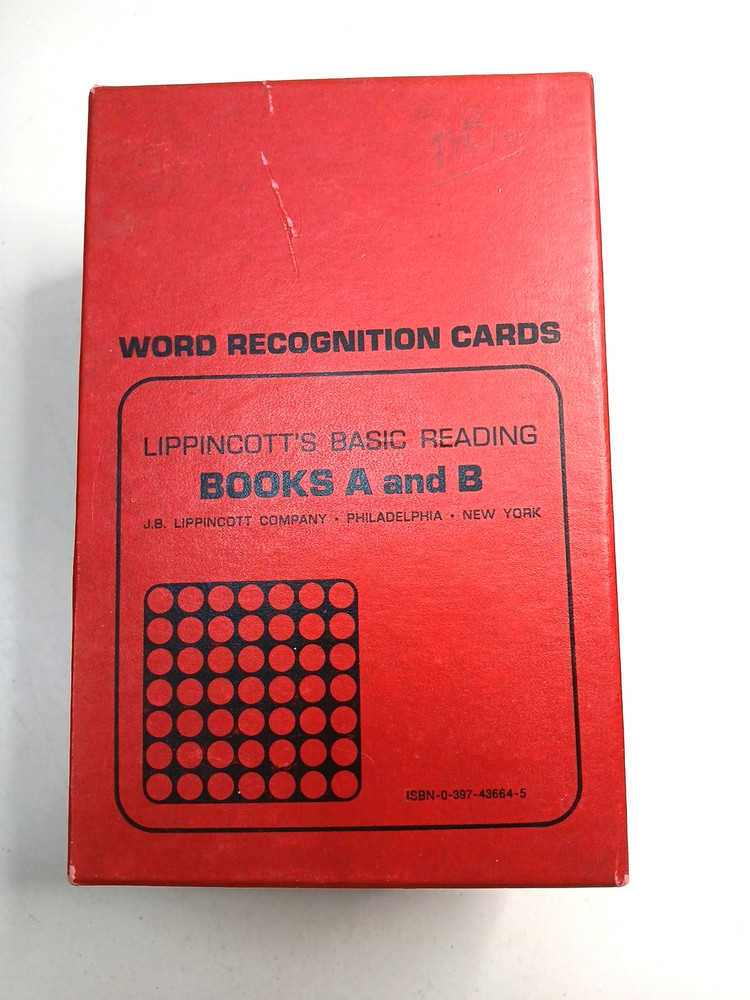 Lippincott's Basic Reading A & B Word Recoognition Cards Incomplete