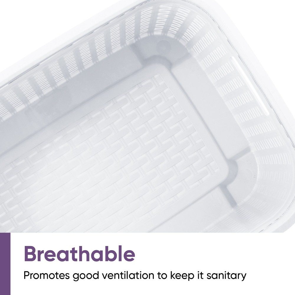 Superio Wicker Laundry Basket 2-Pack, White