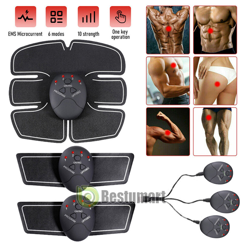 Ultimate EMS AB & Arms Muscle Simulator ABS Training Abdominal Trainer Pad Sets