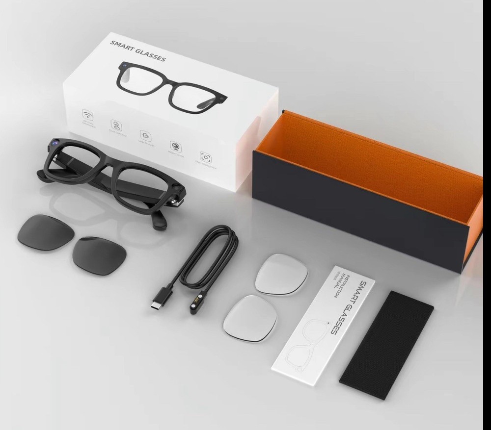 AI Smart Glasses Bluetooth Audio POV Camera HD Video