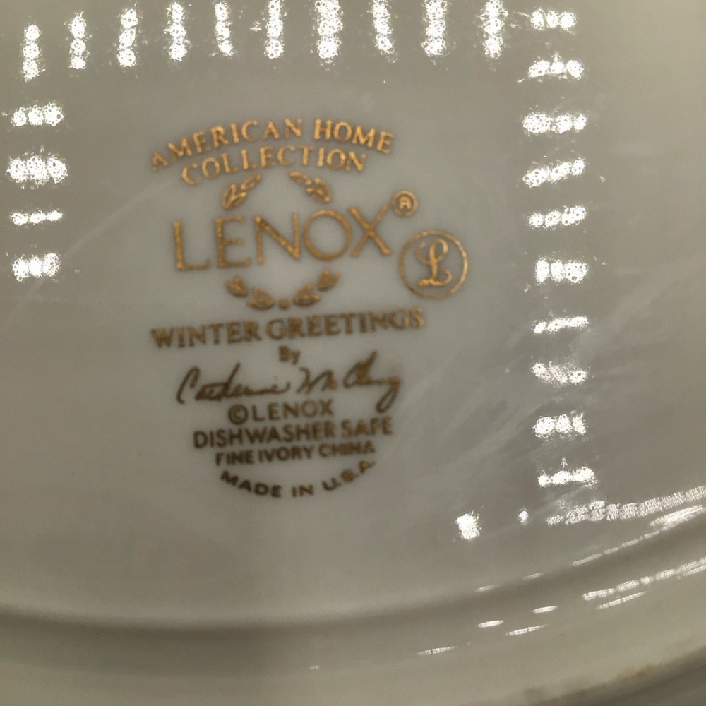 Lenox Winter Greetings Tidbit Tray PLATE ONLY