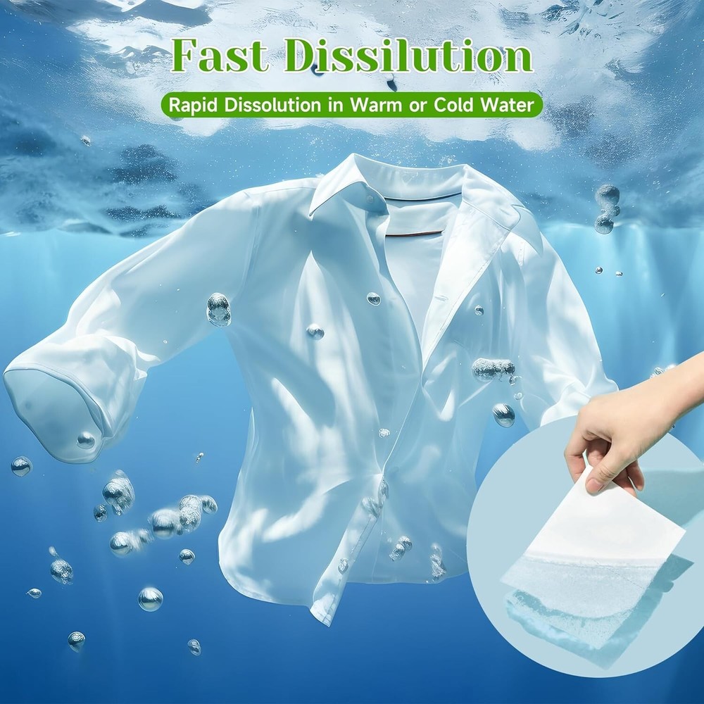 Laundry Detergent Sheets Travel Camping Eco Friendly Pack
