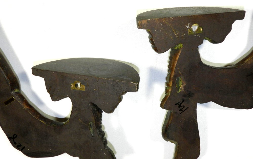 Hollywood Regency Wall Sconce Pair Large