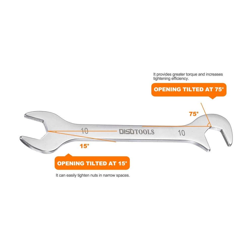 10mm Super-Thin Open End Wrench Metric Double Open-End