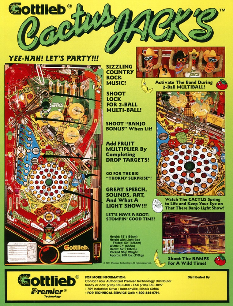 Gottlieb Cactus Jack's Pinball Machine Rubber Ring Kit **Customize Your Kit**
