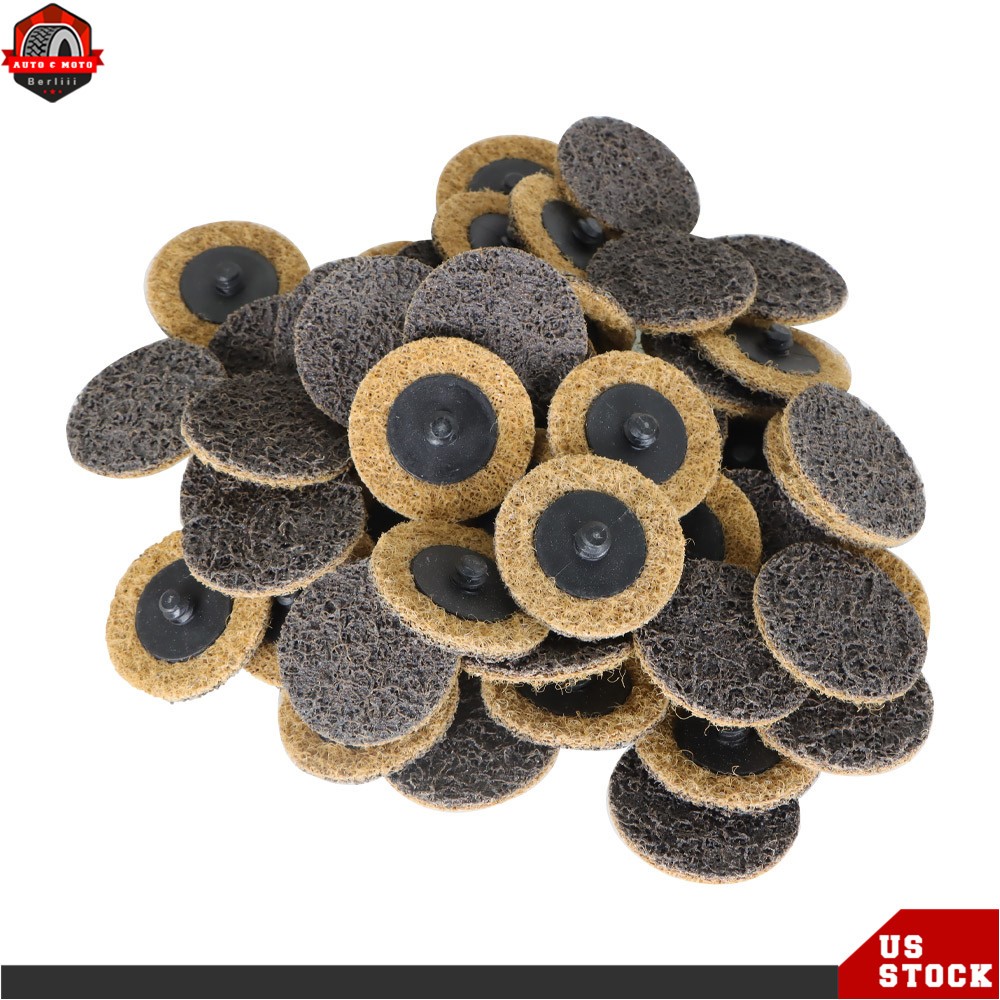 50Pack 2" Coarse Surface Conditioning Discs Roll Lock Die Grinder Sanding Pads