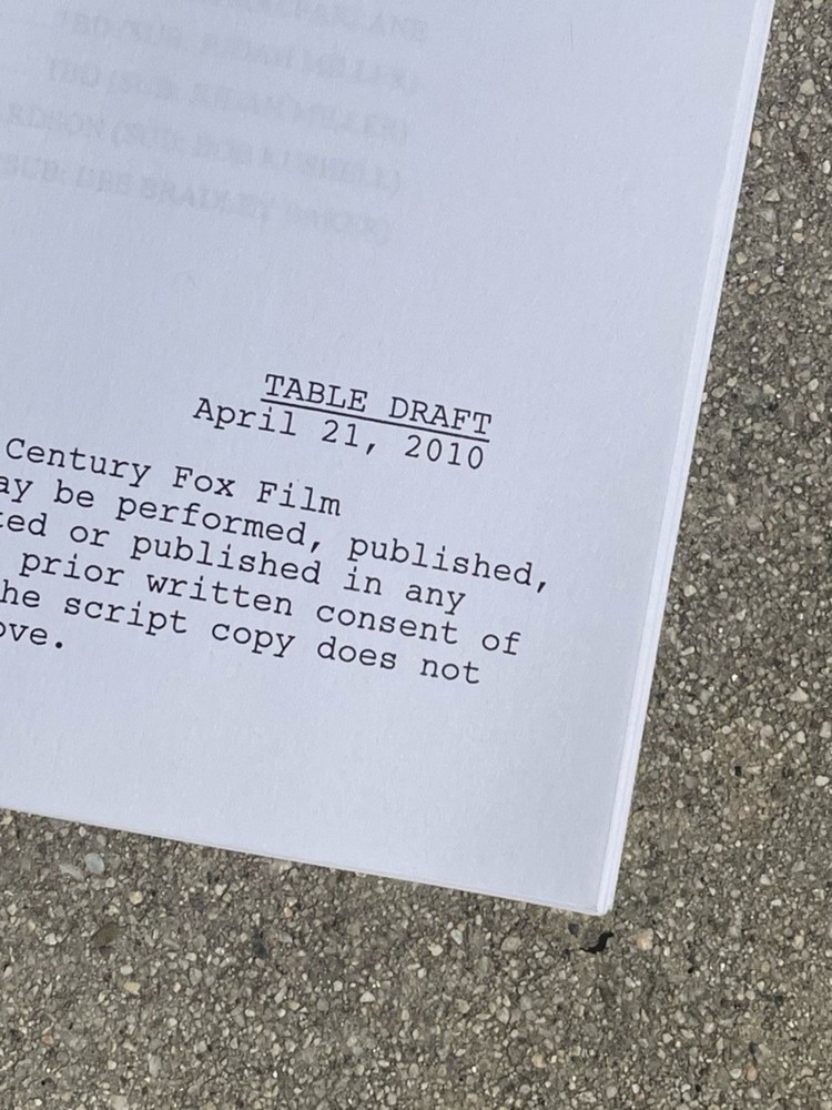American Dad 2011 Production Used Table Draft Script Gorillas in the Midst