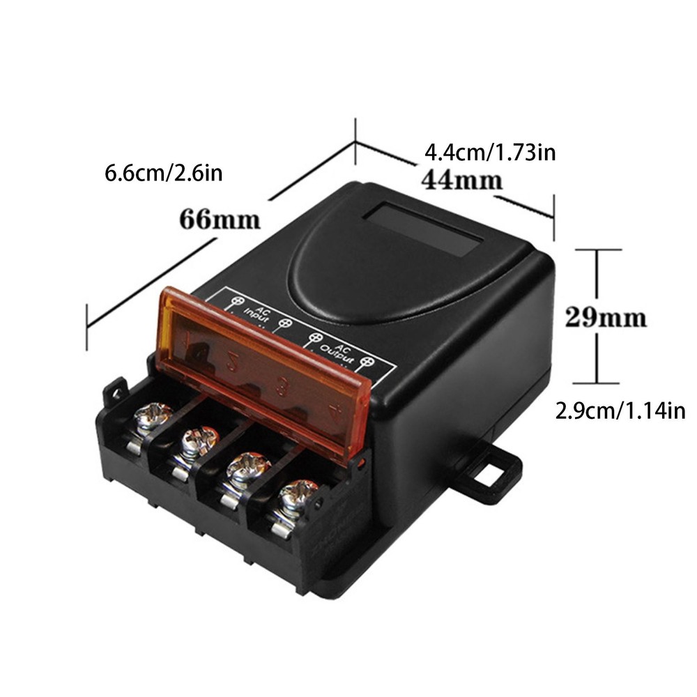 1x 433 MHz Wireless Remote Control Switch AC RF Relay Receiver W/ Remote Control