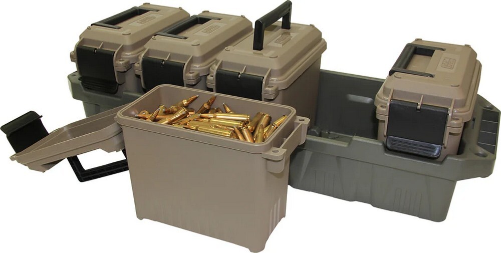 MTM 5 Mini-CAN Polypropylene Heavy-Duty Plastic Stackable Ammo Crate - AC5C