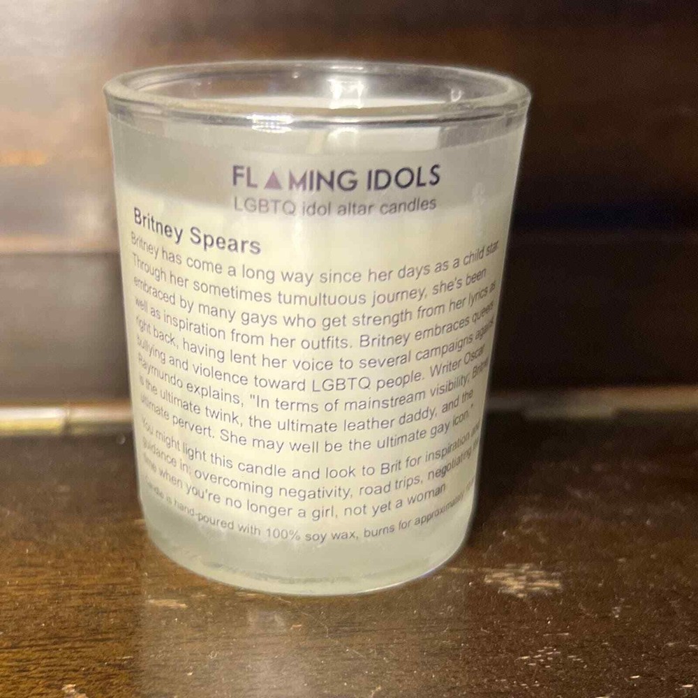 Flaming Idols Britney Spears Votive Candle