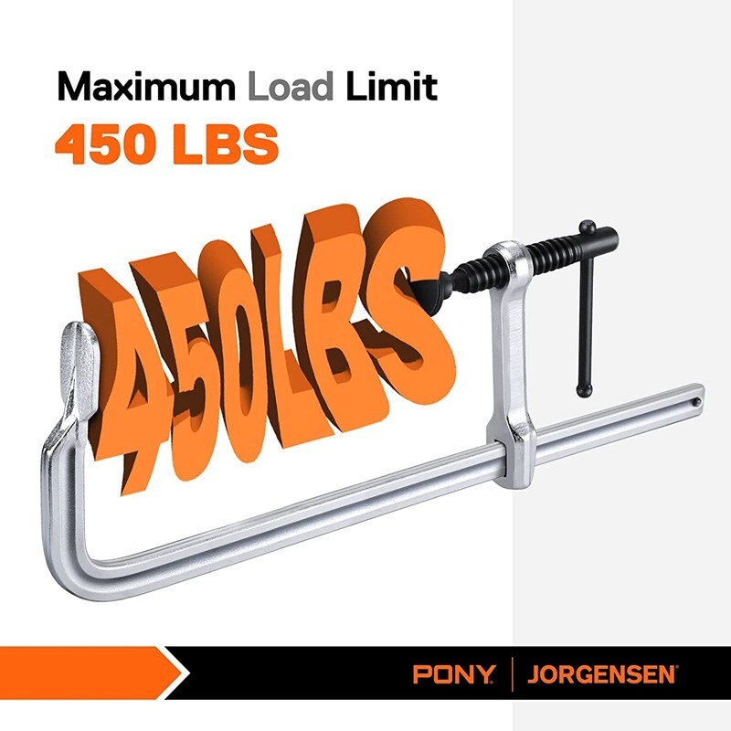 Jorgensen 2-Pack 12-Inch Bar Clamps Drop Forged Steel Bar Clamps for Woodworking