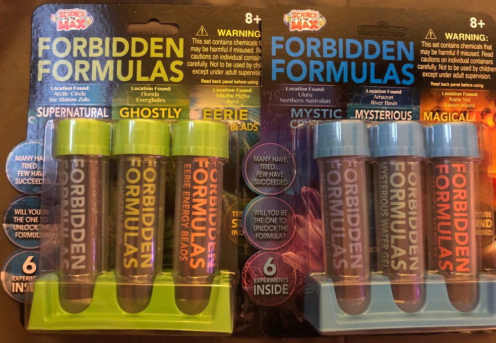 Forbidden Formulas Science to the Max experiment kits 8+ Test Tubes