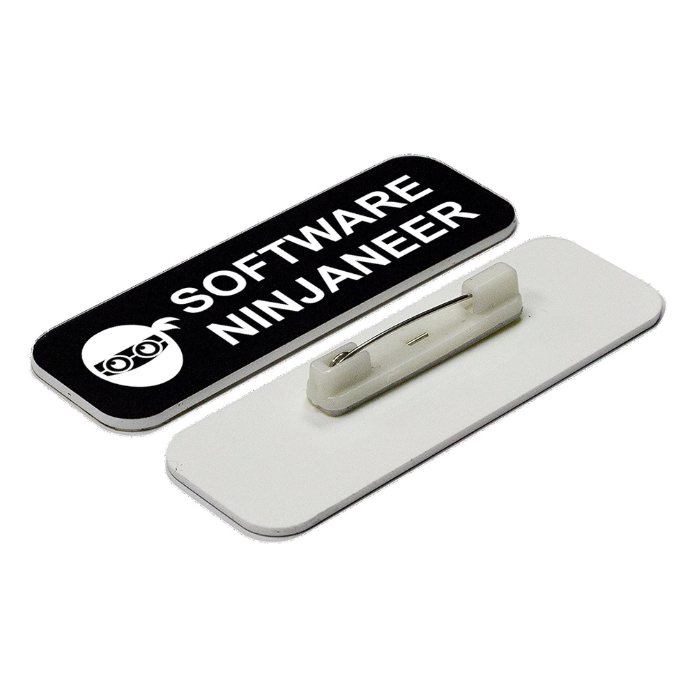 Software Ninjaneer 1 x 3" Name Tag/Badge, (3 Pack)
