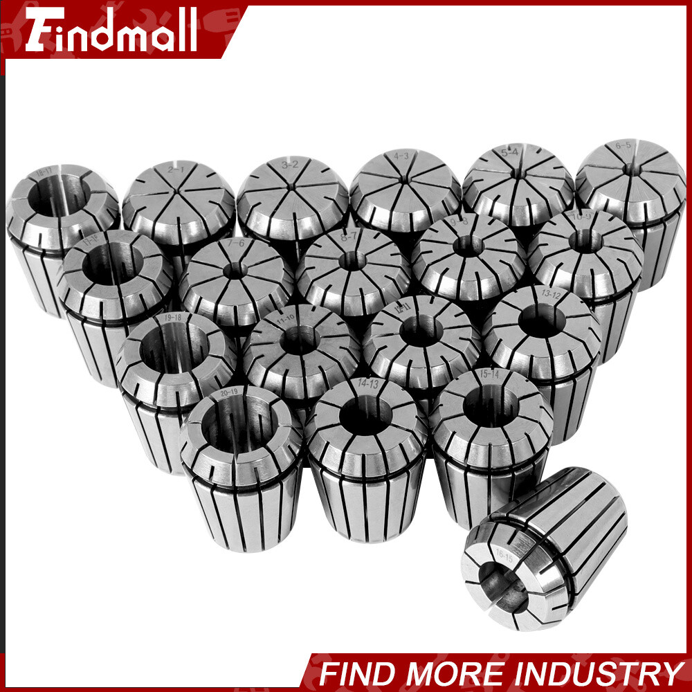 ER32 Metric Precision Spring Collet Set 2-20mm 19pcs for CNC Engraving Milling
